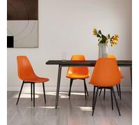 Vidaxl Dining Chairs 4 Pcs Orange Pp Dining Chairs