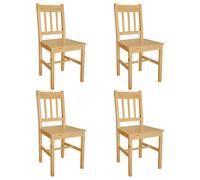 vidaXL Dining Chairs 4 pcs Pinewood