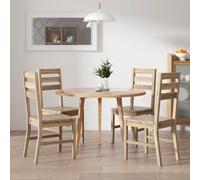 vidaXL 4x Solid Wood Acacia Dining Chairs Home Kitchen Dinner Furniture Seat