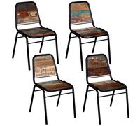 vidaXL Dining Chairs 4 pcs Solid Reclaimed Wood