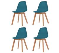 Vidaxl Dining Chairs 4 Pcs Turquoise Plastic Dining Chairs