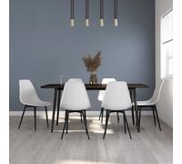 vidaXL Dining Chairs 6 pcs White PP