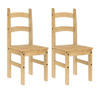 vidaXL Dining Chairs Kitchen Chair Dining Room Chair 2 pcs Solid Wood Pine