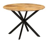 Vidaxl Dining Table 110X78 Cm Solid Wood Mango And Steel
