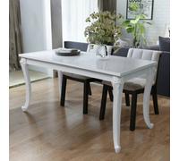 Vidaxl Dining Table 116X66X76 Cm High Gloss White High Gloss Dining Tables