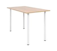 vidaXL Dining Table 120x60x73 cm Oak and White UK