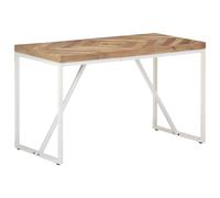 vidaXL Dining Table 120x60x76 cm Solid Acacia and Mango Wood LSO UK