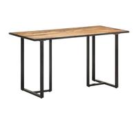 vidaXL Rough Mango Wood Dining Table 140 cm Kitchen Dining Room Dinner Desk