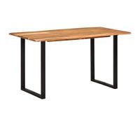 vidaXL Dining Table 140x70x76 cm Solid Acacia Wood