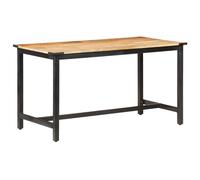 vidaXL Dining Table 140x70x76 cm Solid Rough Mango Wood UK HOT