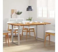 vidaXL Solid Acacia Wood Dining Table 154x80x76cm Eat Stand Kitchen Furniture