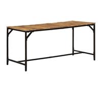 vidaXL Dining Table 160x80x75 cm Solid Wood Rough Mango dining room table