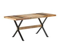 Vidaxl Dining Table 160X80X76 Cm Rough Mango Wood