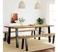 Vidaxl Dining Table 200X90X75 Cm Solid Wood Acacia
