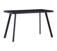vidaXL Dining Table Black 120x60x75 cm Tempered Glass