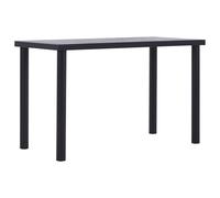 vidaXL Dining Table Black and Concrete Grey 120x60x75 cm MDF UK