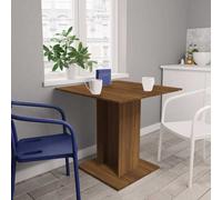 vidaXL Dining Table Brown Oak 80x80x75 cm Engineered Wood LSO UK