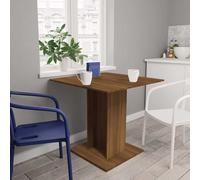 Vidaxl Dining Table Brown Oak 80X80X75 Cm Engineered Wood