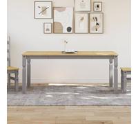 vidaXL Dining Table Dining Room Kitchen Dinner Table Grey Solid Wood Pine