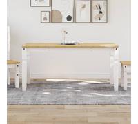 vidaXL Dining Table Kitchen Table Dining Room Table White Solid Wood Pine
