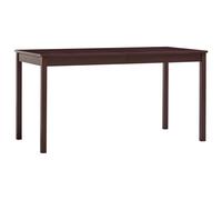 Vidaxl Dining Table Dark Brown 140X70X73 Cm Pinewood, Brown