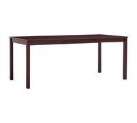 vidaXL Dining Table Dark Brown 180x90x73 cm Pinewood