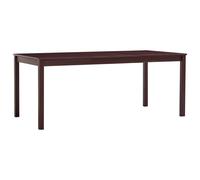 vidaXL Dining Table Dark Brown 180x90x73 cm Pinewood UK