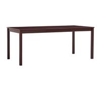 Vidaxl Dining Table Dark Brown 180X90X73 Cm Pinewood, Brown
