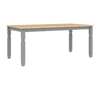 vidaXL Dining Table Dining Room Kitchen Dinner Table Grey Solid Wood Pine