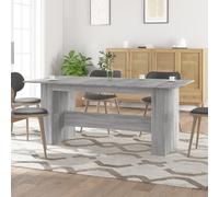 vidaXL Dining Table Grey Sonoma 180x90x76 cm Engineered Wood