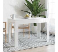 vidaXL Dining Table High Gloss White 120x60x76 cm Engineered Wood