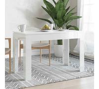 vidaXL Dining Table High Gloss White 120cm Engineered Wood Dinner Desk Stand