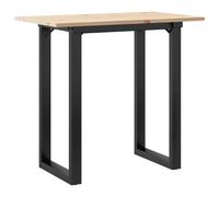 vidaXL Dining Table Kitchen Dinner Table O-Frame Solid Wood Pine and Steel