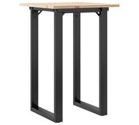 vidaXL Dining Table O-Frame 50x50x75 cm Solid Wood Pine and Steel