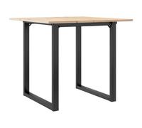 vidaXL Dining Table Kitchen Dinner Table O-Frame Solid Wood Pine and Steel