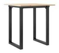 vidaXL Dining Table Kitchen Dinner Table O-Frame Solid Wood Pine and Steel