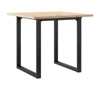 vidaXL Dining Table Kitchen Dinner Table O-Frame Solid Wood Pine and Steel