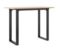 vidaXL Dining Table Kitchen Dinner Table O-Frame Solid Wood Pine and Steel