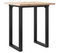 vidaXL Dining Table O-Frame 70x70x75.5 cm Solid Wood Pine and Steel