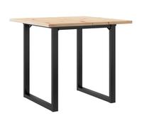 vidaXL Dining Table Kitchen Dinner Table O-Frame Solid Wood Pine and Steel