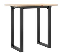 vidaXL Dining Table Kitchen Dinner Table O-Frame Solid Wood Pine and Steel