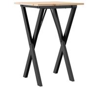 Dining Table Kitchen Table Dinner Table Solid Wood Pine and Cast Iron vidaXL