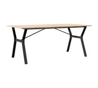 vidaXL Dining Table Kitchen Dinner Table Y-Frame Solid Wood Pine and Steel