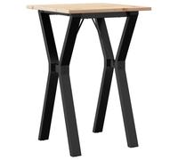 vidaXL Dining Table Kitchen Dinner Table Y-Frame Solid Wood Pine and Steel