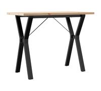 vidaXL Dining Table Y-Frame 100x50x75.5 cm Solid Wood Pine and Steel