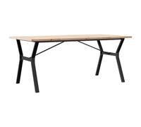 vidaXL Dining Table Kitchen Dinner Table Y-Frame Solid Wood Pine and Steel