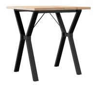 vidaXL Dining Table Kitchen Dinner Table Y-Frame Solid Wood Pine and Steel
