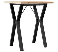 vidaXL Dining Table Kitchen Dinner Table Y-Frame Solid Wood Pine and Steel