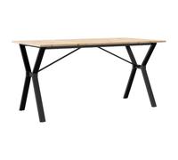 vidaXL Dining Table Kitchen Dinner Table Y-Frame Solid Wood Pine and Steel