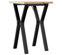 vidaXL Dining Table Kitchen Dinner Table Y-Frame Solid Wood Pine and Steel